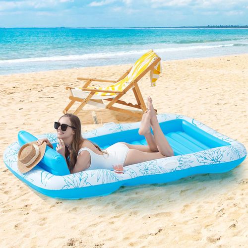 Inflatable Adult Pool Lounger Float, Large Beach Water Lounge