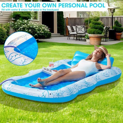 Inflatable Adult Pool Lounger Float, Large Beach Water Lounge