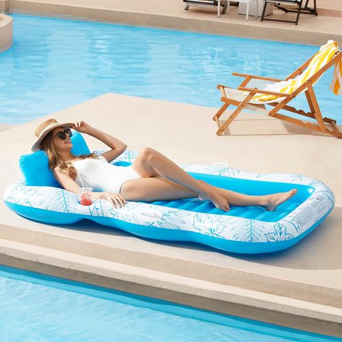 Inflatable Adult Pool Lounger Float, Large Beach Water Lounge