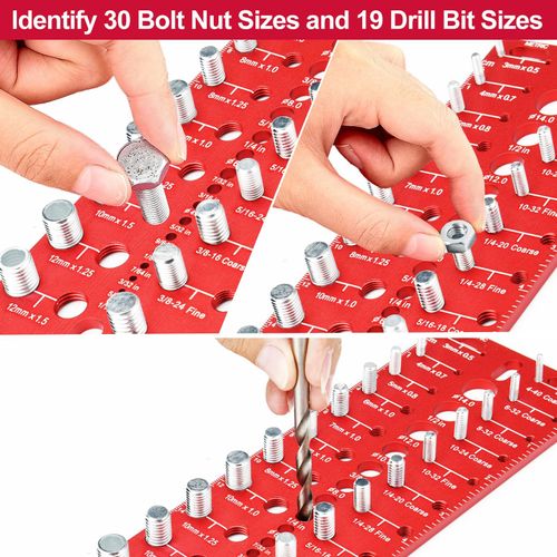 Universal Nut and Bolt Thread Checker, Bolt Size and Thread Gauge