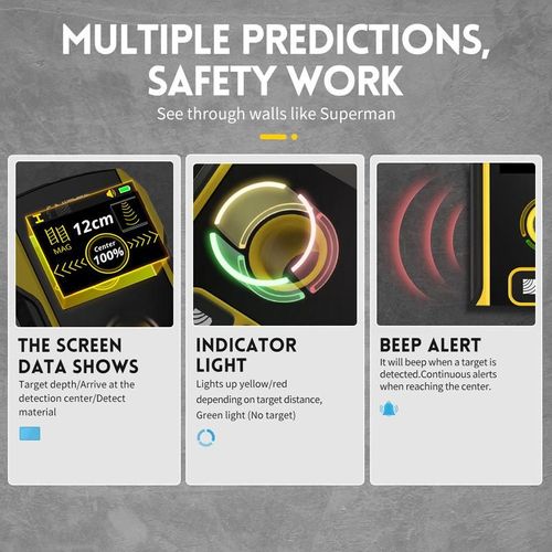 WD-02 Wall Detector Stud Finder, Cable Wires Metal Wood Stud Wall Scanner
