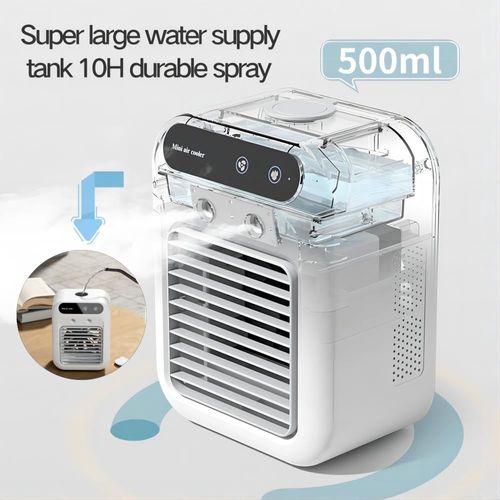 Portable Spray Desktop Mini Fan with Two-speed Wind Mode
