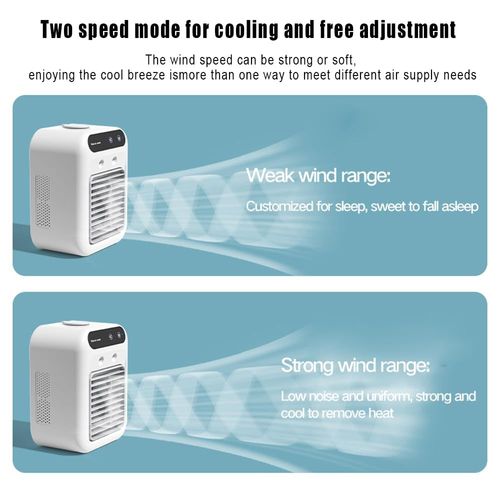 Portable Spray Desktop Mini Fan with Two-speed Wind Mode
