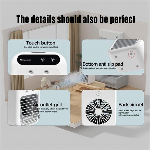 Portable Spray Desktop Mini Fan with Two-speed Wind Mode