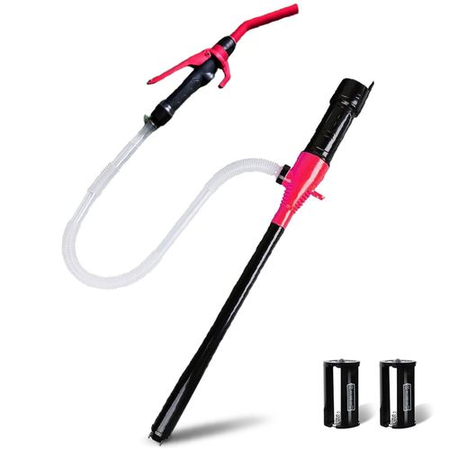 Water & Fuel Transfer Pump with Nozzle, Electric Fuel Pump with Long Hose