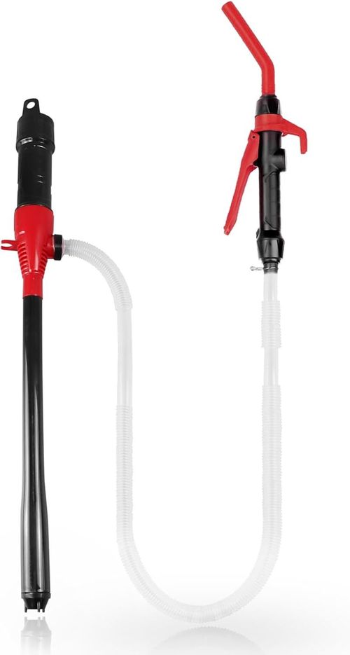 Water & Fuel Transfer Pump with Nozzle, Electric Fuel Pump with Long Hose