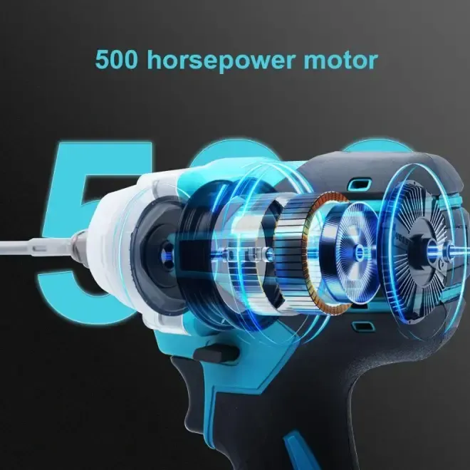 Cordless Impact Wrench Set, 21V Brushless High Torque Electric Wrench