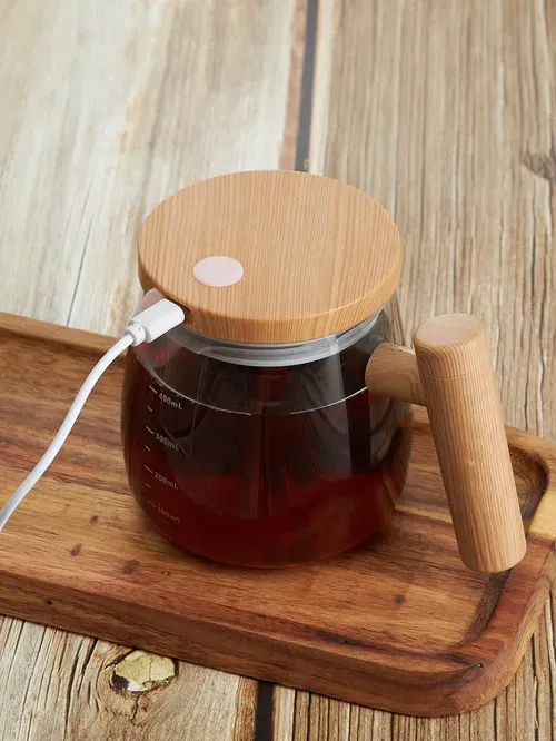 Smart Mixing Pitcher: Effortless Stirring for Coffee Tea + Hidden Storage!