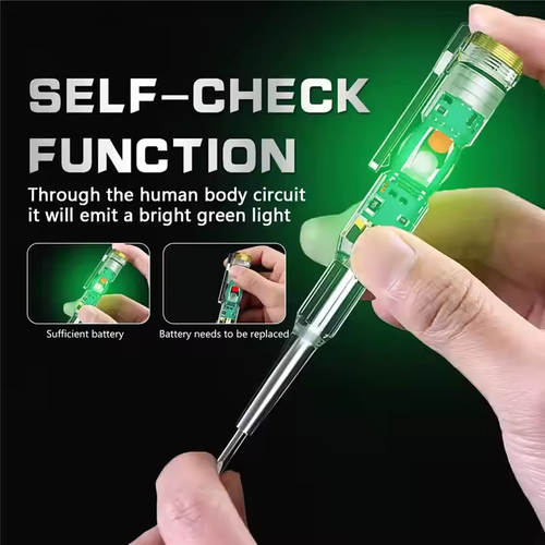 10-Piece VoltSense 2 - in - 1 Tester Pen（5 Slotted + 5 Phillips Bits Set）