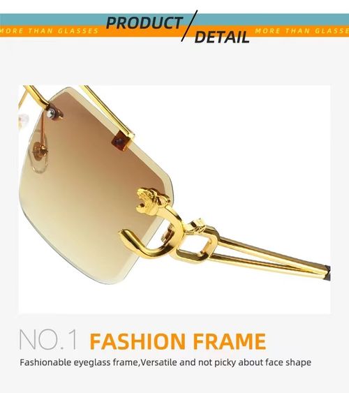 Stylish and high-end 2025 new frameless sunglasses, unisex, suitable for outdoor high-light scenes, lightweight and easy to carry, a perfect holiday gift.