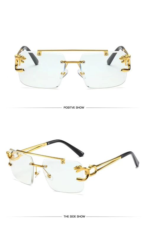 Stylish and high-end 2025 new frameless sunglasses, unisex, suitable for outdoor high-light scenes, lightweight and easy to carry, a perfect holiday gift.