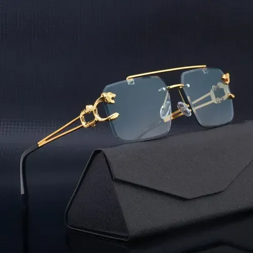 Stylish and high-end 2025 new frameless sunglasses, unisex, suitable for outdoor high-light scenes, lightweight and easy to carry, a perfect holiday gift.