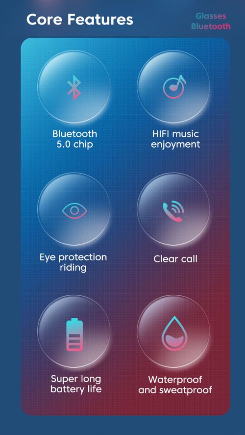 Bluetooth 5.0 Smart Audio Glasses Outdoor Sports Cycling Surround Stereo Headphones Listen to Music, Take Calls, Polarized Sunglasses