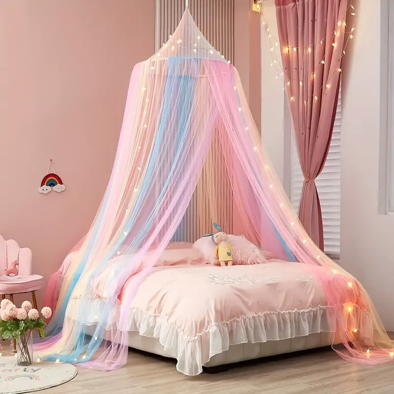 Whimsical Rainbow Bed Canopy