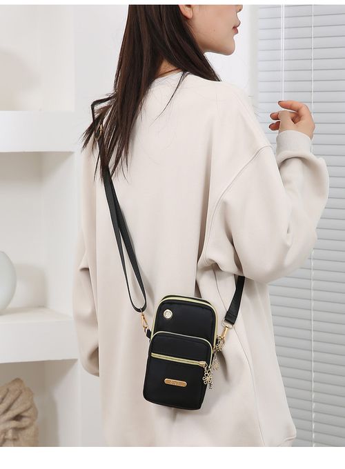 Fashion Multi-pocket Mobile Phone Bag, Women's One-shoulder Crossbody Coin Purse, Portable Lightweight All-match Casual Sports Wrist Bag