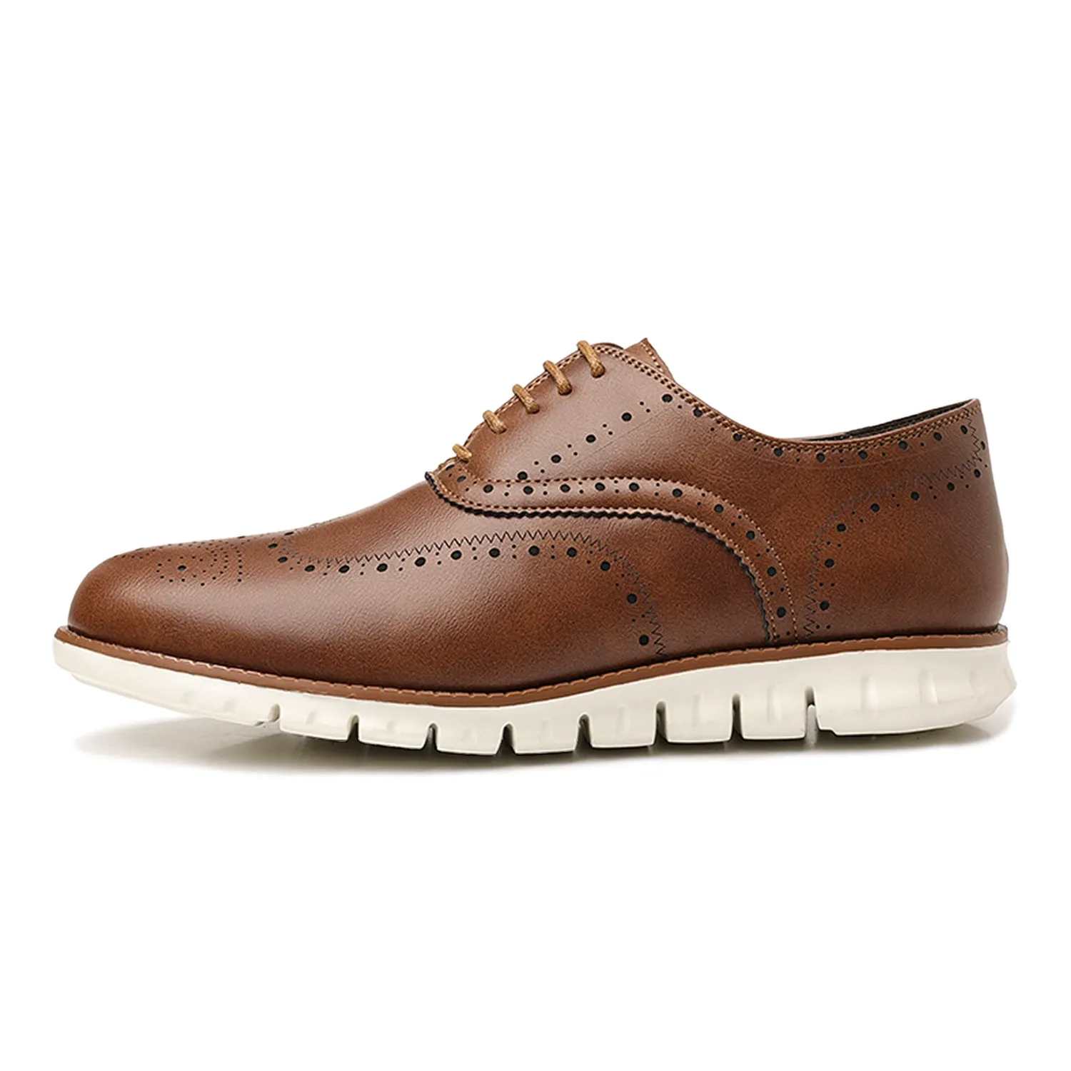Men's hollow sports leather shoes