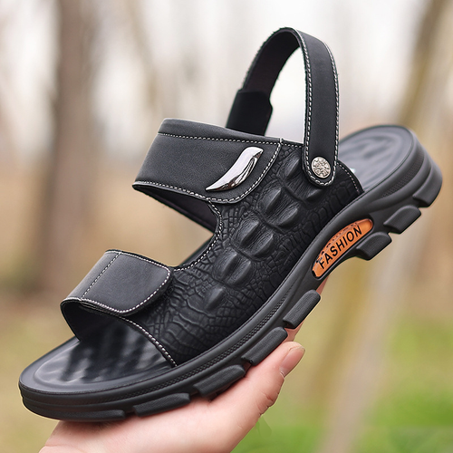 Layered Cowhide Sandals for Men - New Summer Style - Double-Purpose Outerwear and Casual Leather Shoes