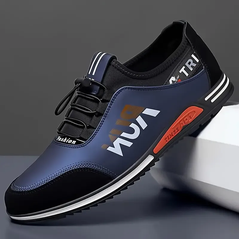 Men's Lightweight Business Casual Shoes  Solid Color, All-Season Comfort