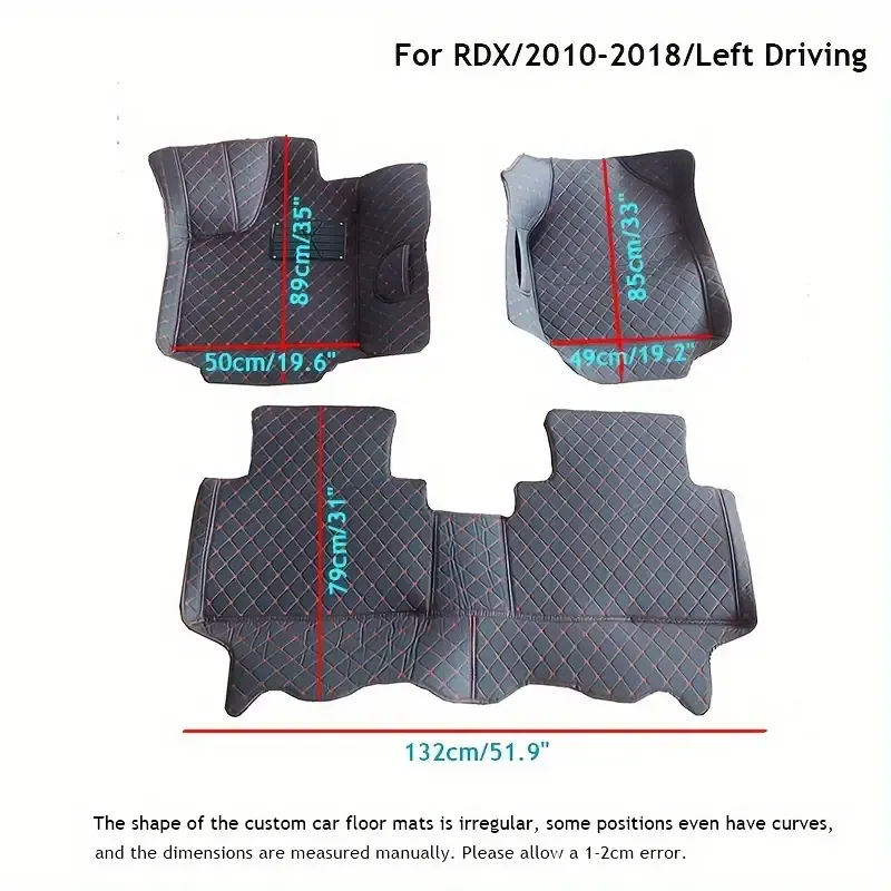 5-Seat Premium PU Leather Floor Mats
