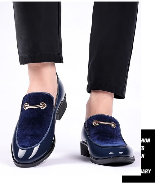 🔥2025 HOT SALE -50%🔥British style leather shoes suede patent leather casual shoes trendy loafers wedding men's shoes single shoes