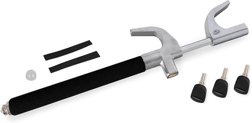 Stagecaptain Steering Wheel Lock - Steel Steering Wheel Lock - Steering Wheel Clamp for Steering Wheels with Approx. 16-30 cm Diameter - Immobiliser with Easy Installation - Anti-Theft Protection with