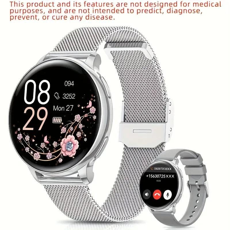 Smartwatch with Wireless Call/Dial, Female Functions, Sleep, 19 Sports Modes, Music Player, Pedometer - Perfect Birthday Gift for Men & Women, Christmas, Halloween, Smartwatches For Android & Ios