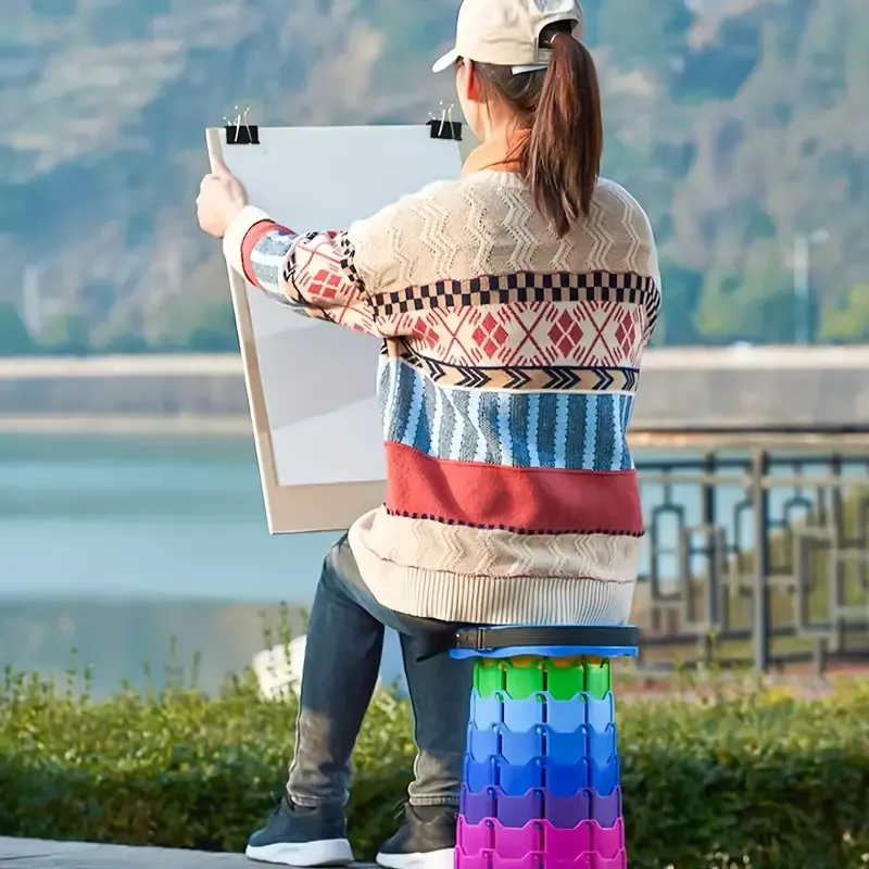 Rainbow Portable Telescopic Stool