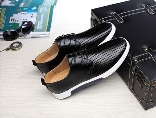 Men's large size sandals men's trendy hollow men's perforated leather shoes men's shoes
