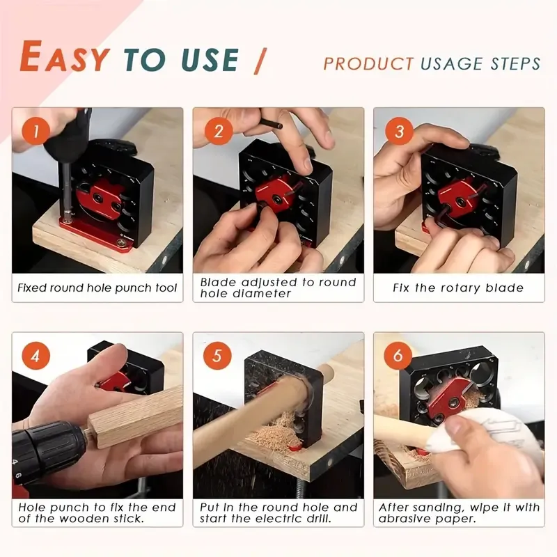 Adjustable 8-Hole Electric Drill Turning