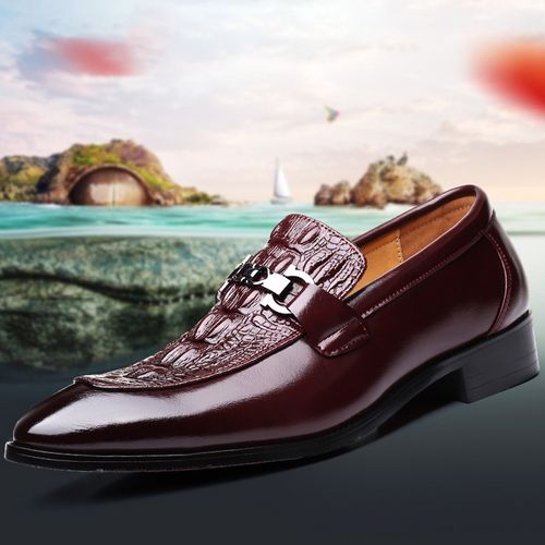 Amazon wish LAZADA cross-border casual leather shoes British fashion pointed men's leather shoes