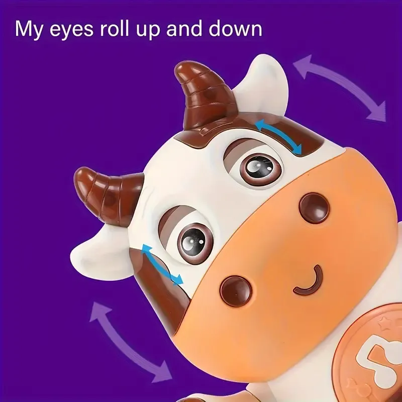 Interactive Dancing Cow Toy with Music and Lights
