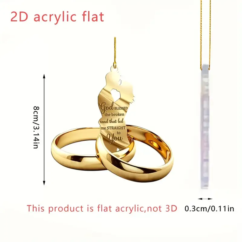 Couple's Kiss Acrylic Pendant