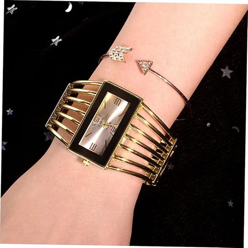 Luxury Fashion Unique Design Square Dial Ladies Alloy Bracelet Quartz Watch