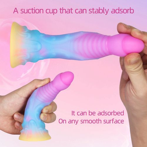 Anal Toys Luminous Dragon Dildo Anal Toys Butt Plug Colourful Glowing Dildo Huge Penis Glow in Dark Sex Toys for Women Sex Products
