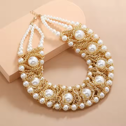 Ethnic Gold-Plated Alloy Necklace