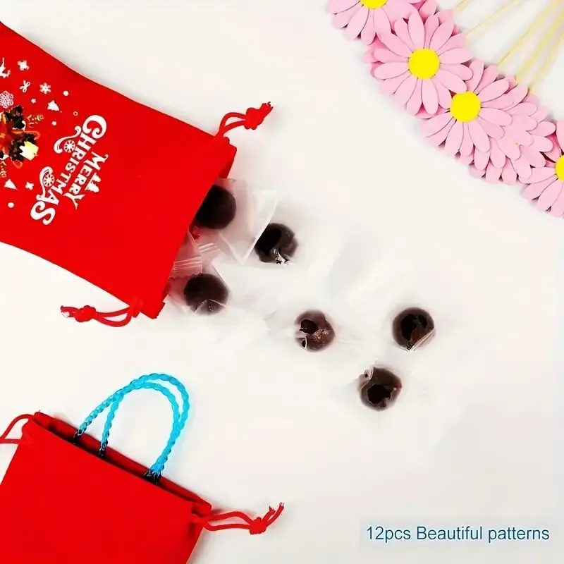 Christmas Velvet Drawstring Gift Bags