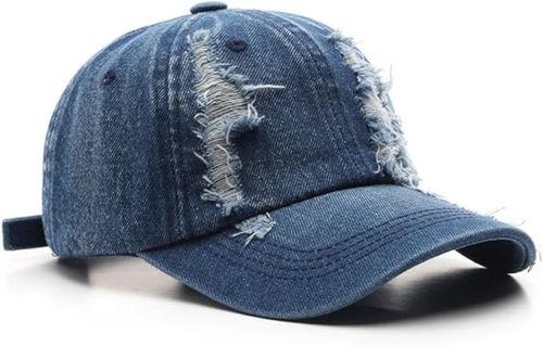 1pc Unisex Sunshade Washed Denim Baseball Cap With Trendy Pattern For Matching Sportswear, Jeans, And Daily Wear For Shopping, Going To School And Work