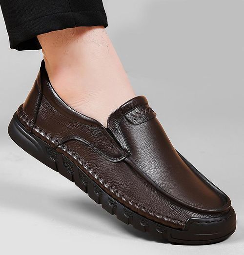 2025 new top-grain cowhide breathable soft-soled casual leather shoes
