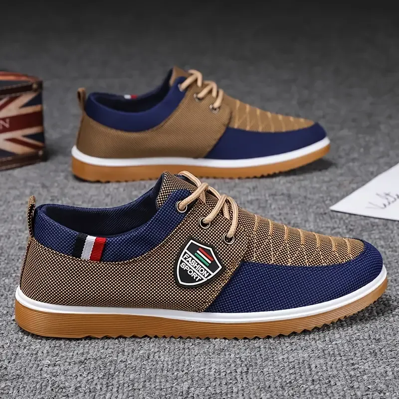 Men's Canvas Low Top Sneaker Lace-up Classic Casual Walking Shoes