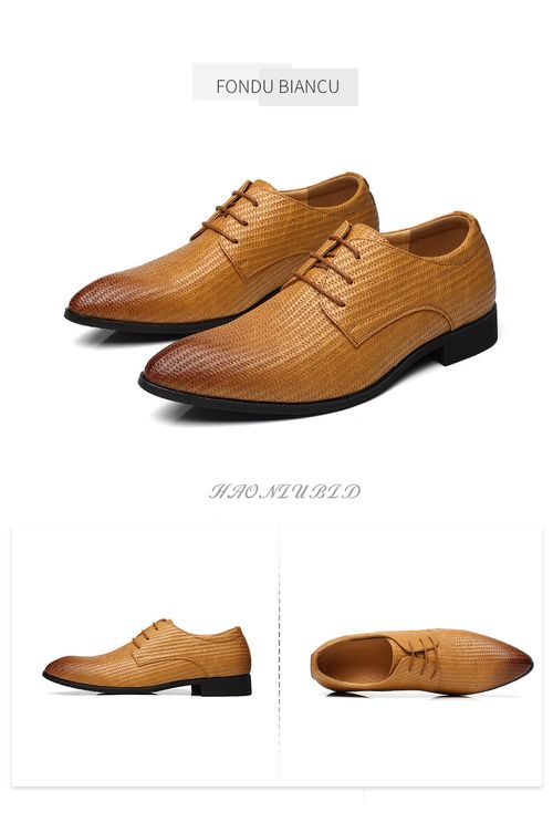 Summer Men's Business Formal Leather Shoes Pointed-Toe Fashion Shoes Embossed Men's Footwear