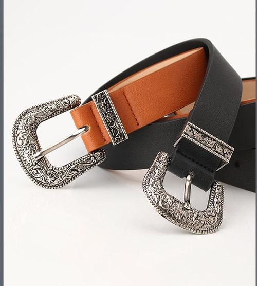 Classic new retro button-fastening belt for jeans - stylish, versatile and fashionable accessory belt