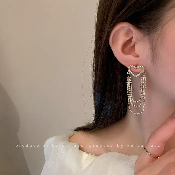 Love tassel earrings