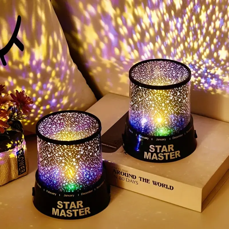 1pc LED Starry Sky Light Projector Colorful Night Light, For Home Decor Living Room, Halloween, Christmas Decor, Wall Decor, For Camping, Party, Gift For Birthday