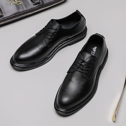 Black groom business formal shoes