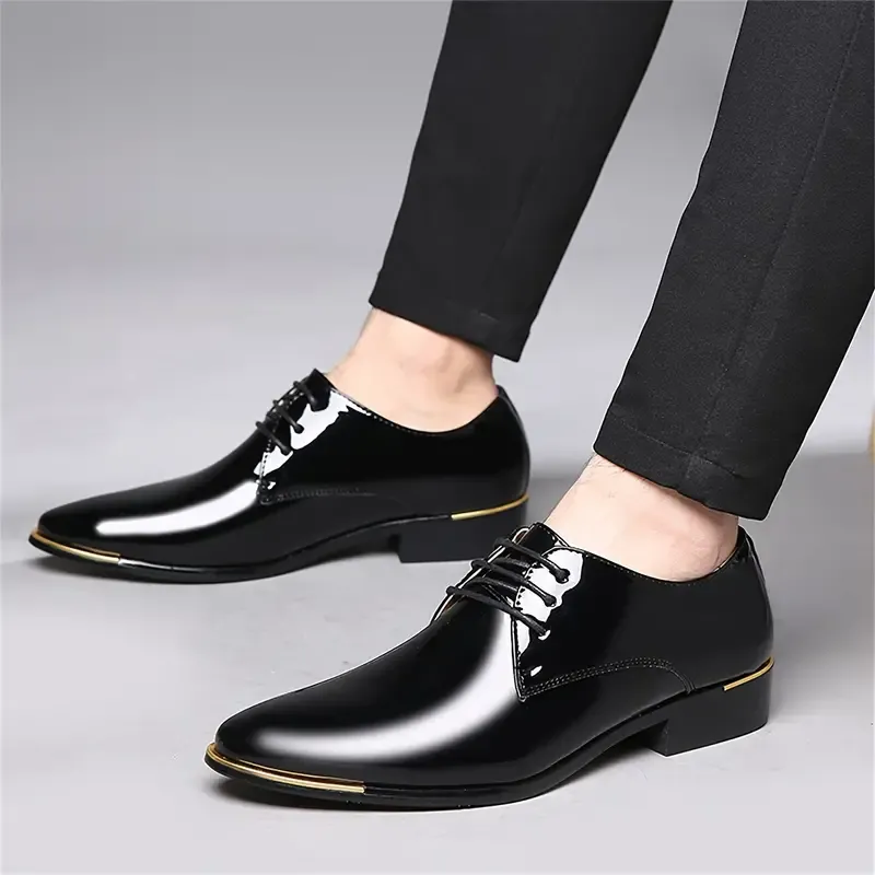 Men's Sleek Business Casual Shoes - Versatile Slip-On Loafers with Durable Rubber Sole, Perfect for Work & Leisure