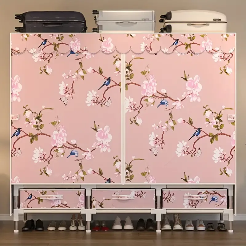 Spacious Wardrobe with Steel Frame