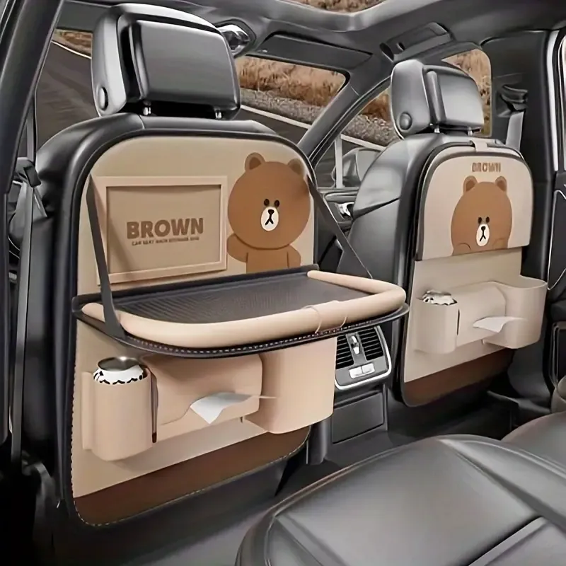 Brown Bear Car Seat Back Organizer