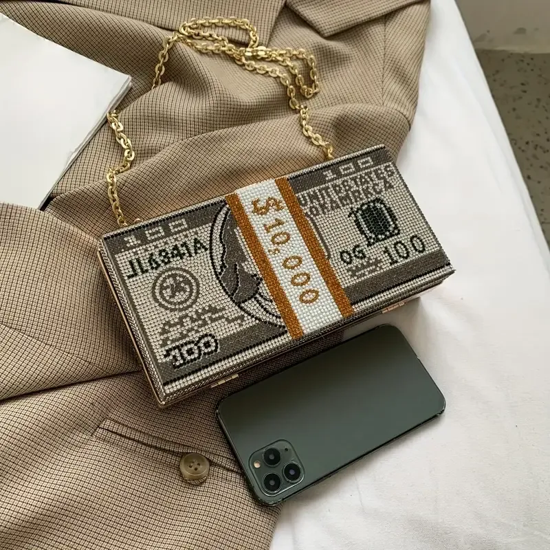Dollar Shaped Novelty Clutch