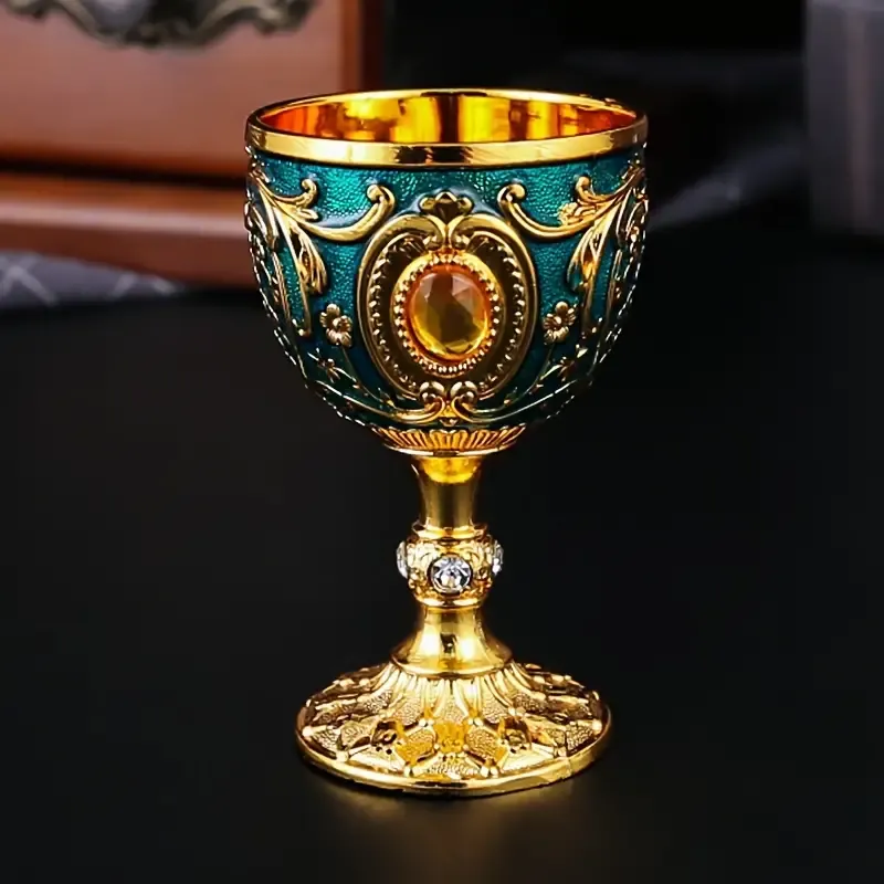 Vintage Metal Wine Glass