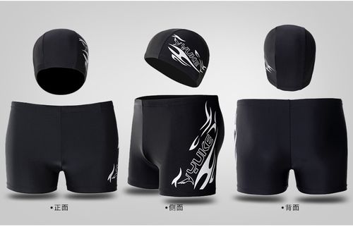 Men's stylish swimming goggles and swimming cap set with swimsuit